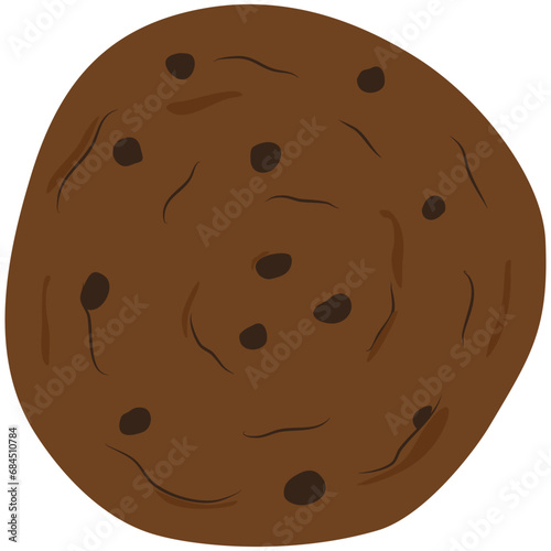 cookies with chocolate chip, dessert bakery, crunchy cookie, bakery, sweet food, vector illustration