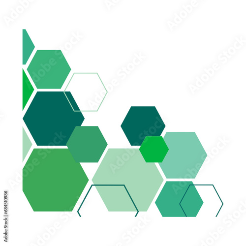 Hexagon corner  infographic element  Gardient memphis  corner Geometric  corner shape
