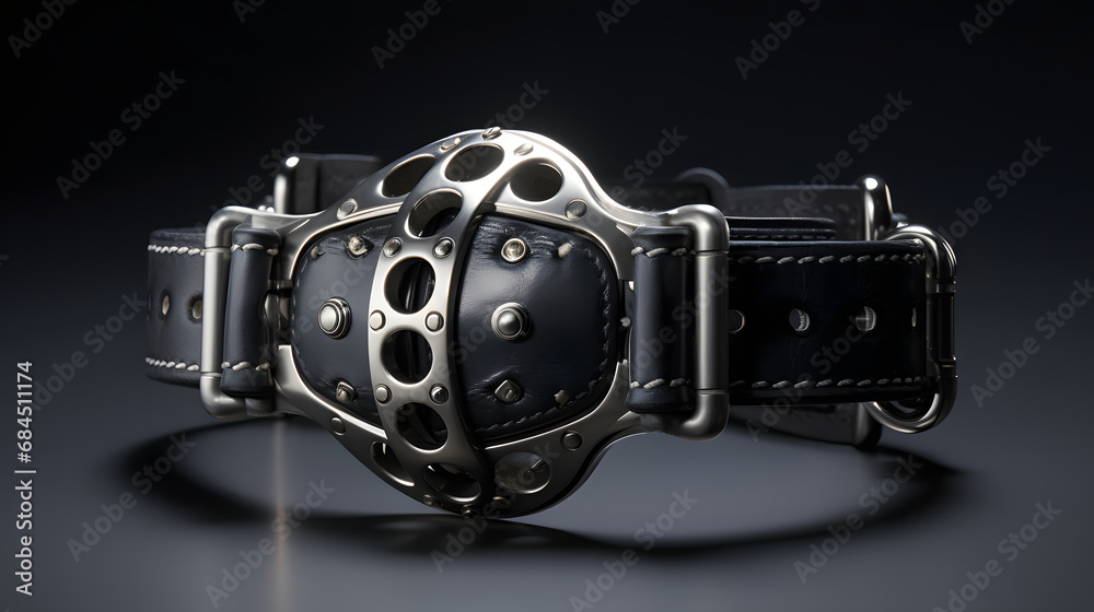 Gray steel and black leather. generative ai. Gray steel and black leather. generative ai.