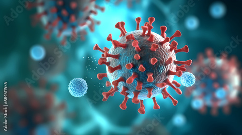 Microscopic virus close up concept,PPT background © Derby