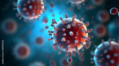 Microscopic virus close up concept,PPT background