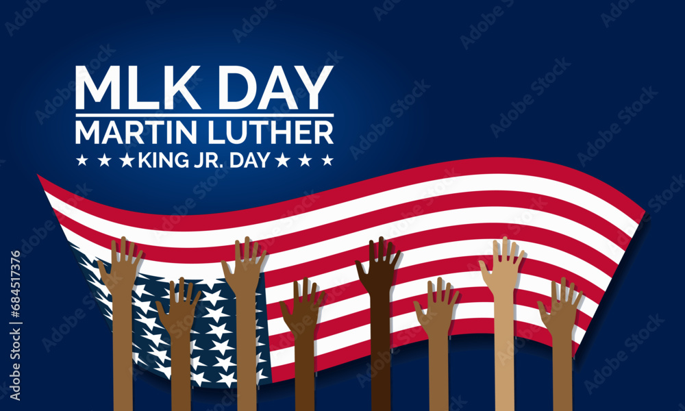 Martin Luther King Jr. Day vector template Celebrating Civil Rights and