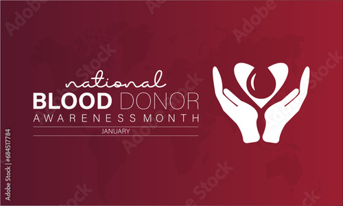 National Blood Donor Month vector template. Saving Lives with Blood Donation and Medical Support Illustration. background, banner, card, poster design.
