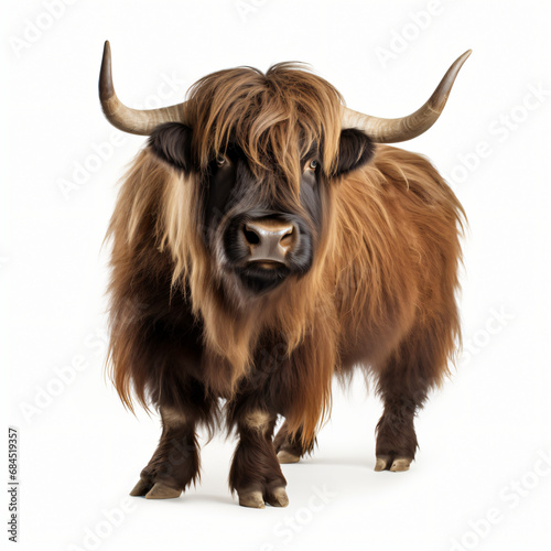 Yak on a isolated on white background