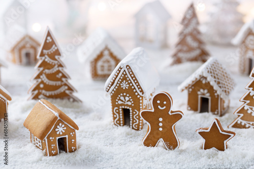 Christmas gingerbread village