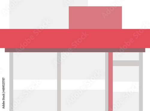 シンプルな赤いお店のベクターイラスト