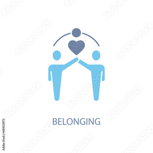 belonging concept line icon. Simple element illustration. belonging concept outline symbol design.