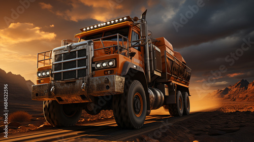 3d realistic Dump Truck photo