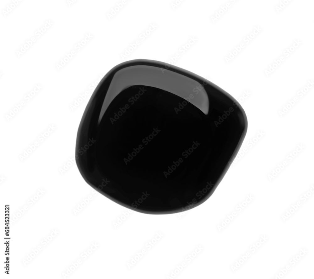 Blot of black liquid on white background, top view Blot of black liquid on white background, top view