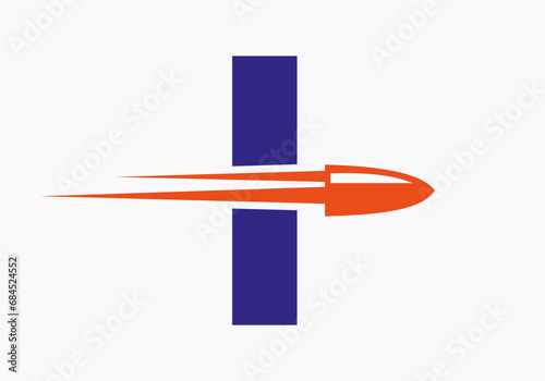 Bullet Logo On Letter I With Moving Bullet Symbol