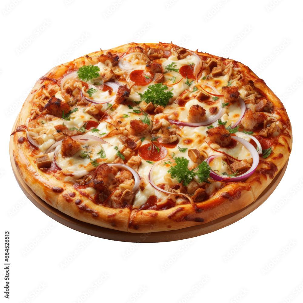 italian pizza with transparent background
