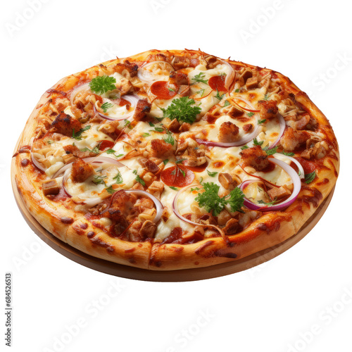 italian pizza with transparent background 
