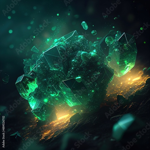 abstract background with glowing lights © Suna