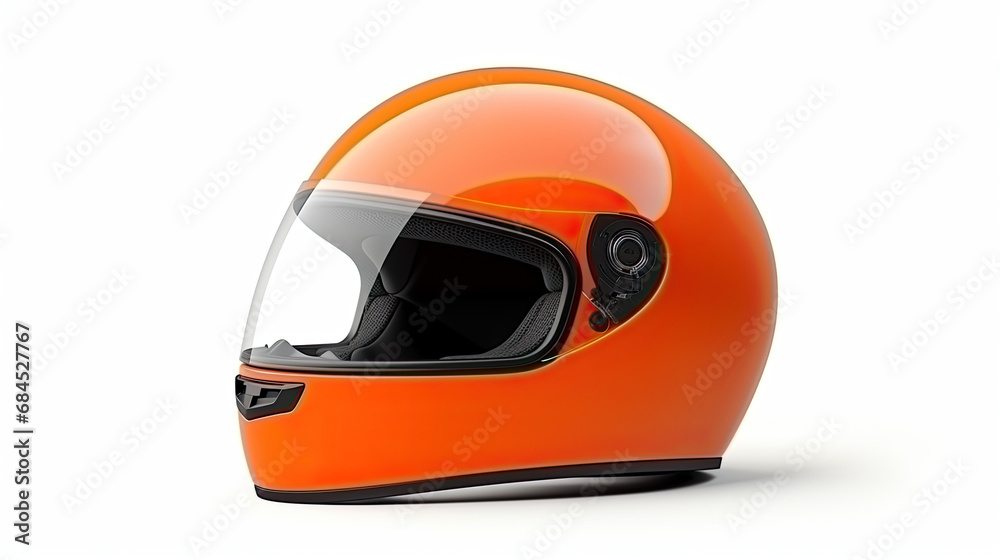 an orange motorcycle helmet isolated on white background an orange motorcycle helmet isolated on white background