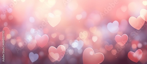 Abstract Valentine's day love and hearts bokeh background photo