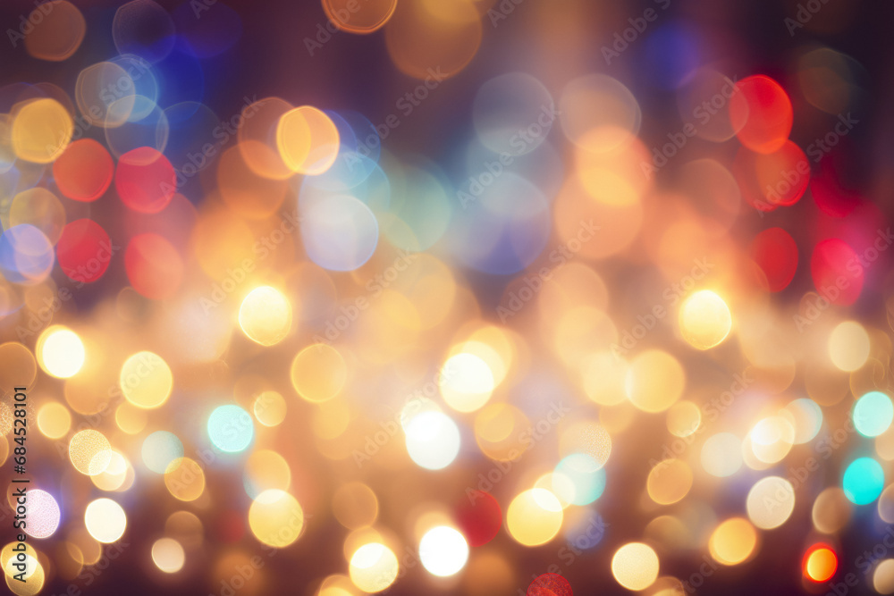 Fototapeta premium Cape Christmas Lights Wallpaper With Glitter Created Using Artificial Intelligence