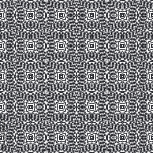 Ethnic hand painted pattern. Black symmetrical