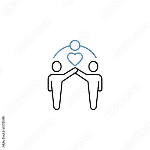 belonging concept line icon. Simple element illustration. belonging concept outline symbol design.