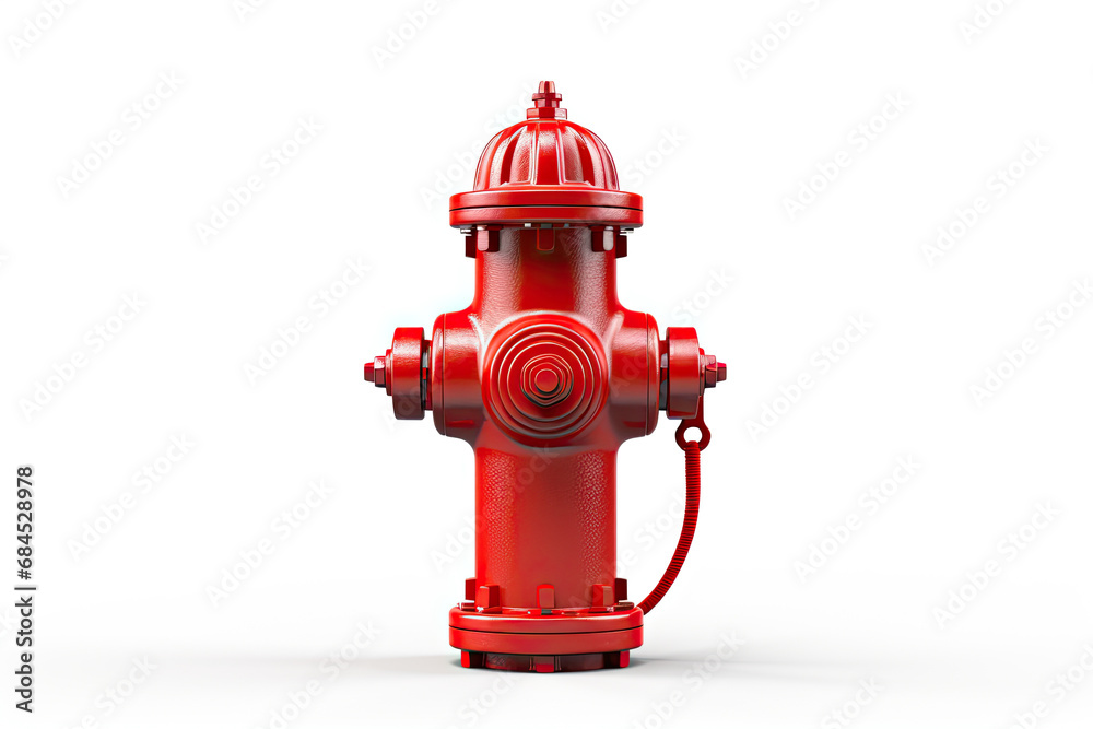 Fototapeta premium red fire hydrant isolated on white background
