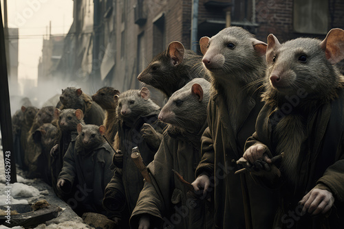 The city is invaded by rats photo