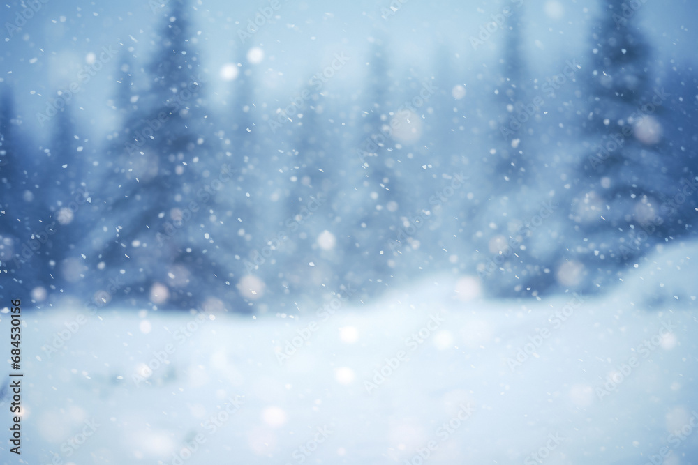 Wallpaper Blurred Landscape With Snowfall Created Using Artificial Intelligence Wallpaper Blurred Landscape With Snowfall Created Using Artificial Intelligence