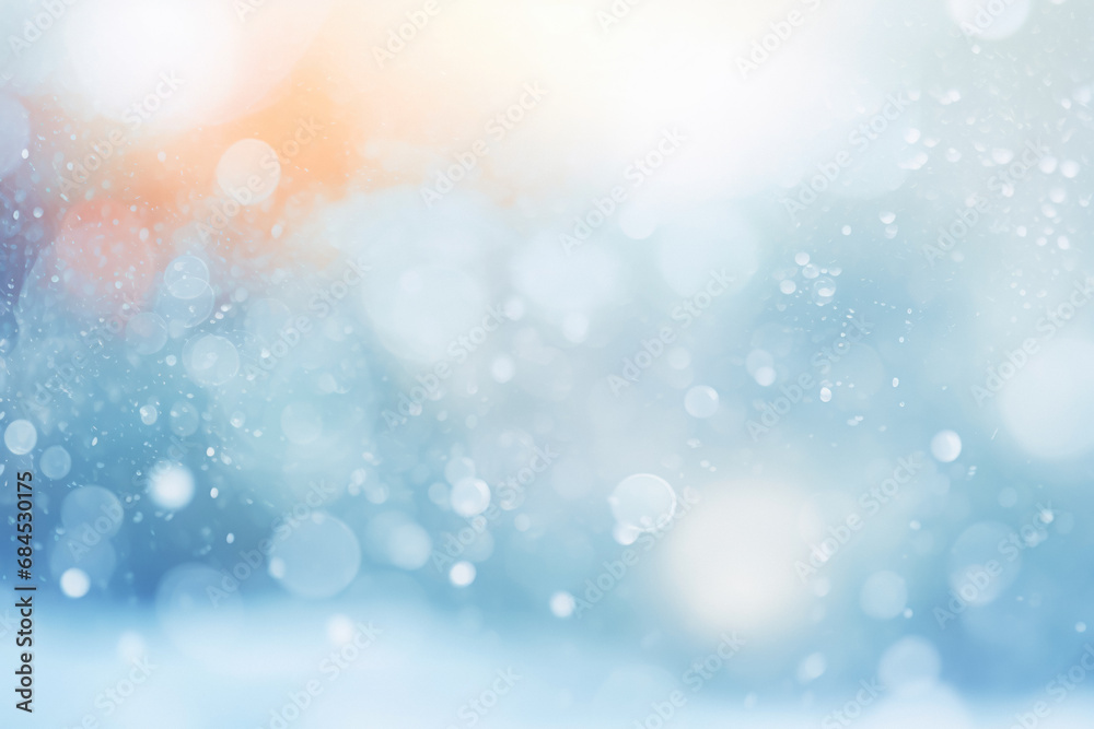 Wallpaper Blurred Landscape With Snowfall Created Using Artificial Intelligence