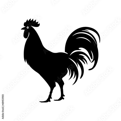 rooster isolated on white