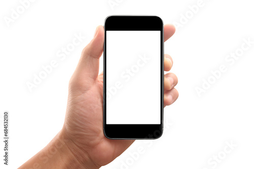 Wallpaper Mural Hand holding smartphone device  touching screen Torontodigital.ca