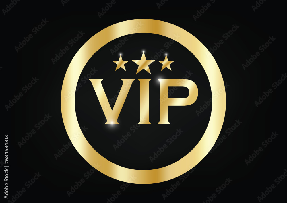 Premium VIP gold icon and black background. gold luxury vip business card design template. Vector illustration Premium VIP gold icon and black background. gold luxury vip business card design template. Vector illustration