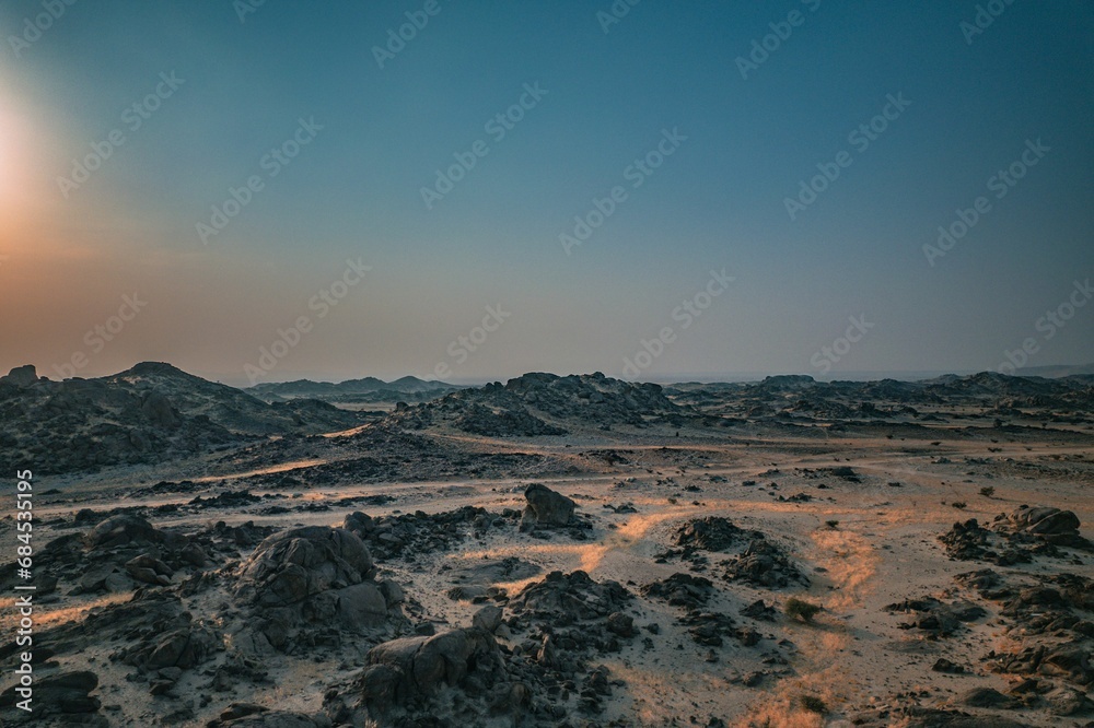 Desert at Moon Mountain Saudi Arabia