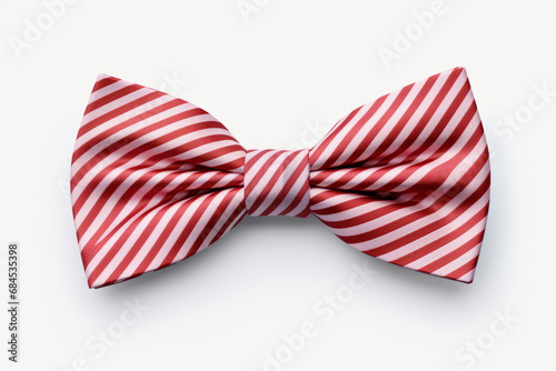 Top view of bow tie isolated on white background. Generative AI