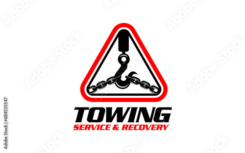 Illustration vector graphic of towing truck service logo design suitable for the automotive company