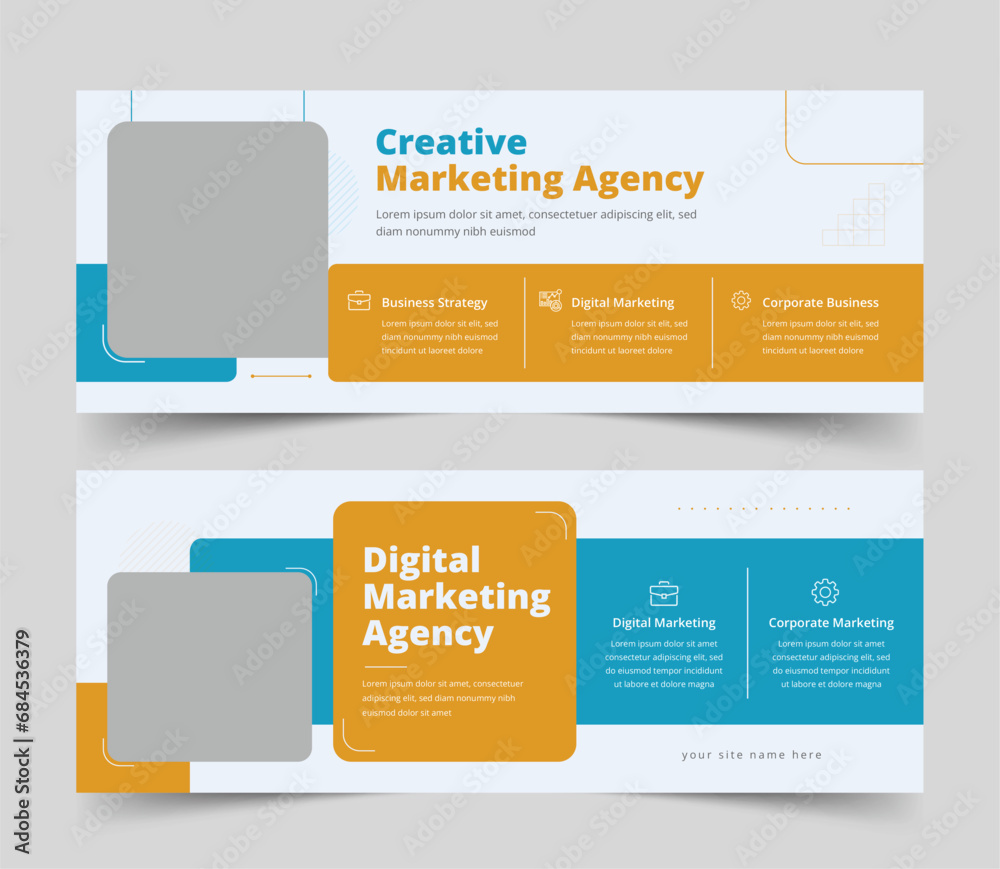 Corporate Business Social Media Cover, Digital Marketing Agency Cover