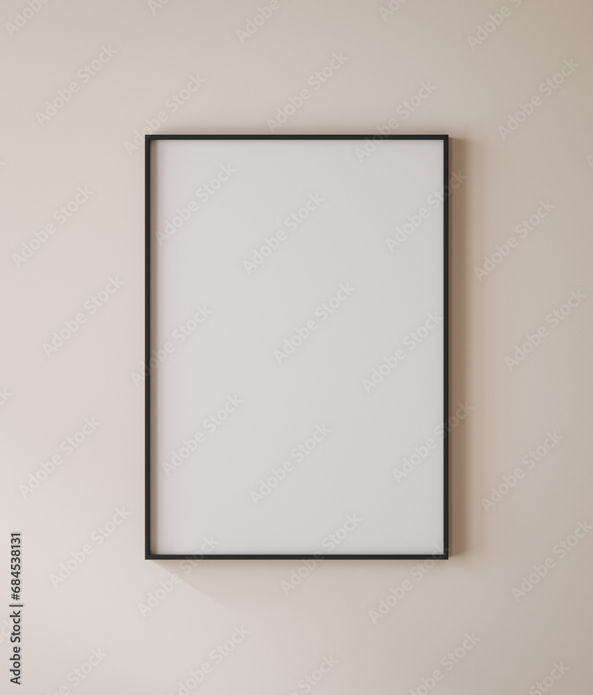 Mockup poster frame close up, 3d render Mockup poster frame close up, 3d render
