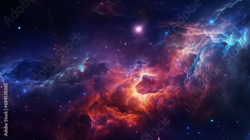 Colorful space galaxy cloud nebula Starr night