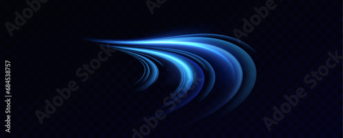 Neon speed lines. Dynamic light motion traces. Light trace wave, trace line.Futuristic neon light lines. Light movement effect, Neon speed lines.	