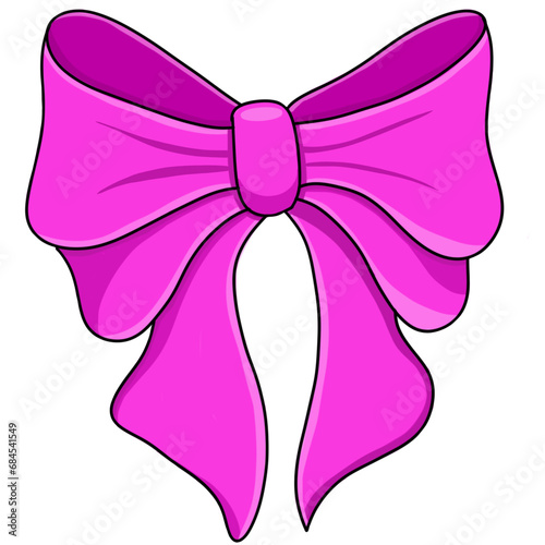 pink bow with ribbon  © Ladybug_zz