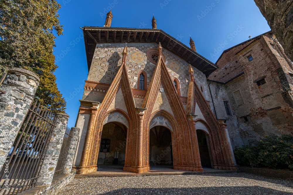 View of Sant'Antonio of Ranverso' s Abbey in Buttigliera Alta, province of Turin, Piedmont, Italy