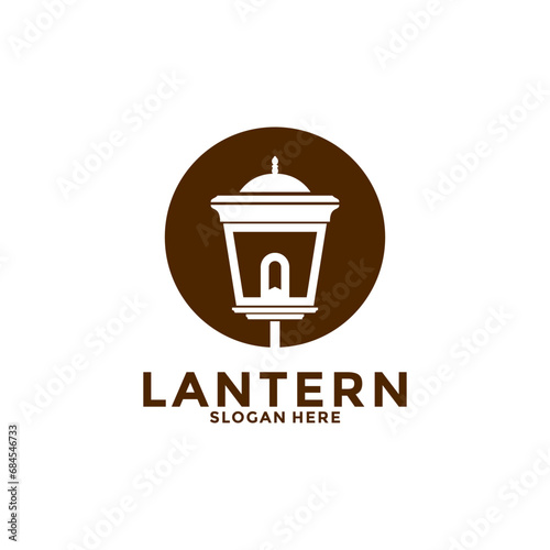 Lantern Lamp Logo Design. Creative Lantern Lamp Logo vector Template. Modern Design. Flat Logo. Vector Illustration