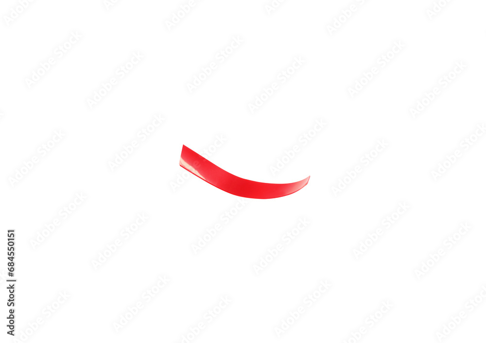 Piece of red confetti isolated on white Piece of red confetti isolated on white