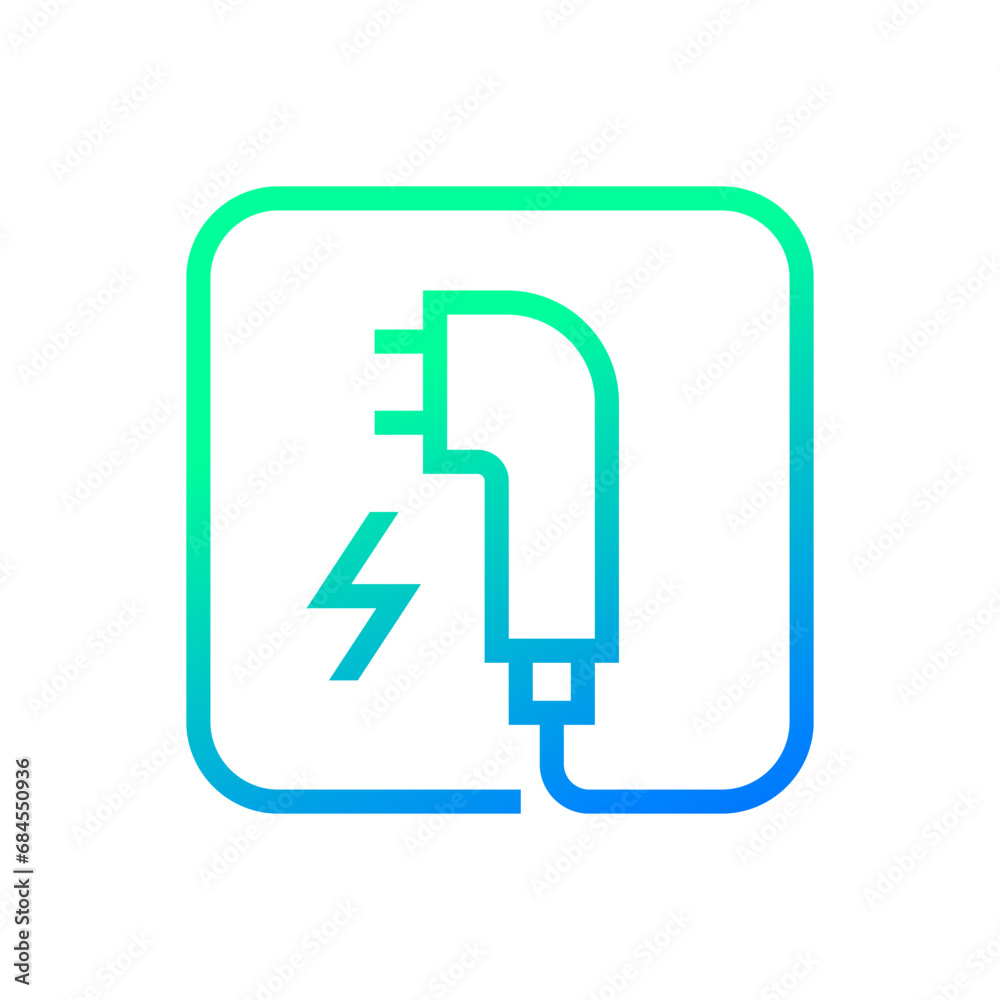 Charger connector icon, Electric car charging plug sign, Vector illustration Charger connector icon, Electric car charging plug sign, Vector illustration
