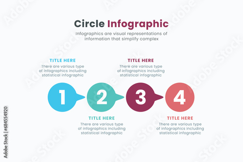 Minimal business circle infographic templates for presentations and full editable vector