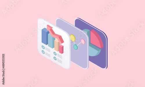 3d minimal clipboard with business idea icon on project plan, fast progress, analytics icon. Business invoice bill expenses idea, checklist planning for target 3d concept.on pastel pink background.