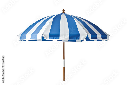 Seashore Umbrella Isolated on Transparent Background. Ai photo