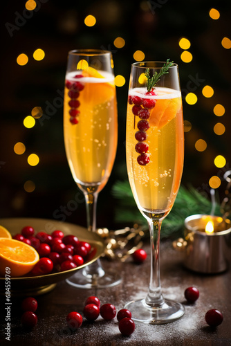 Seasonal Blend  Christmas Mimosa Featuring Apple Cider and Cranberries for Festive Cheers