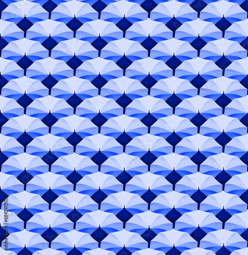 Retro Textur aus blauen Regenschirmen
