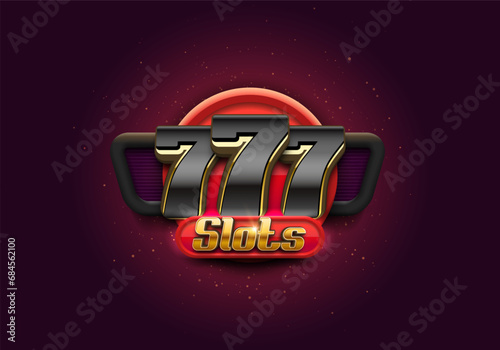 Lucky sevens on bright background. Vector illustration.