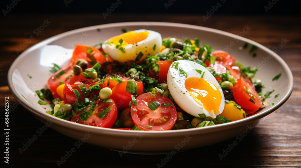 Salad with tomatoes capers