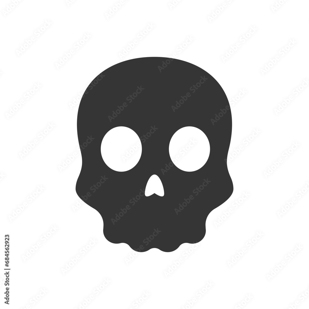 Skull Danger Black Emoticon Icon Isolated Vector Illustration Skull Danger Black Emoticon Icon Isolated Vector Illustration