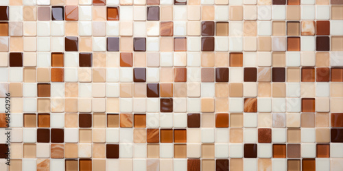 Mosaic Texture With Ocher And Brown Elements Created Using Artificial Intelligence © Damianius